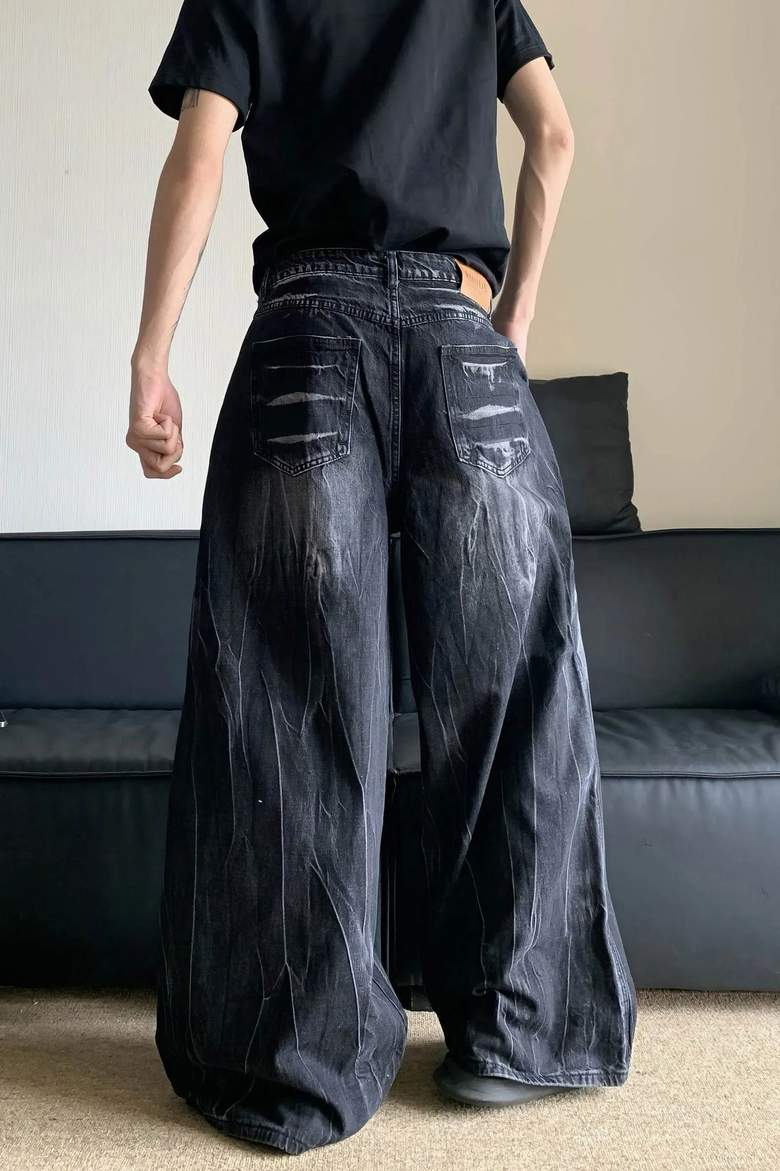American Vintage Distressed Denim Jeans for Men
