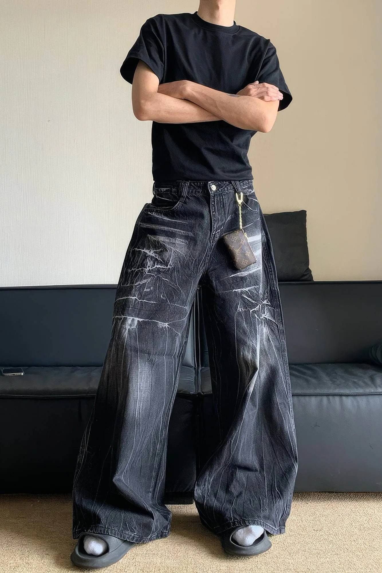 American Vintage Distressed Denim Jeans for Men
