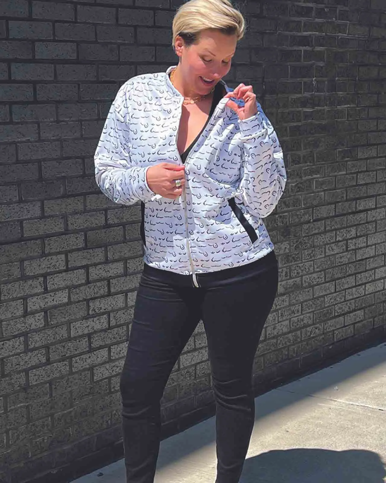 AnaOno Boob Inclusive White Bomber | Limited Edition