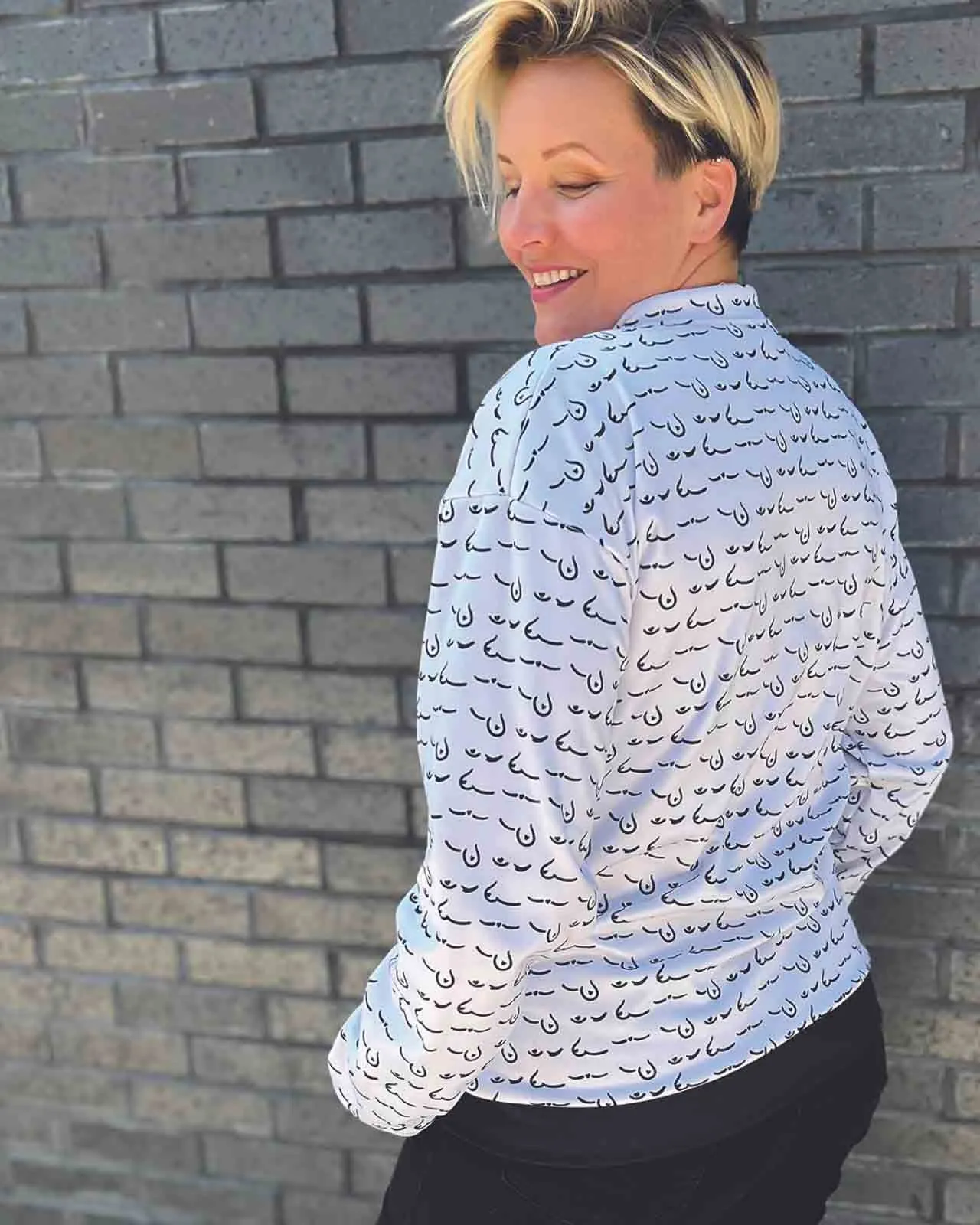 AnaOno Boob Inclusive White Bomber | Limited Edition