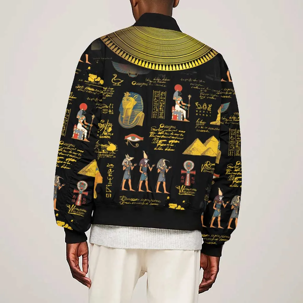 Ancient Egypt and Hieroglyphs Bomber Jacket LT9