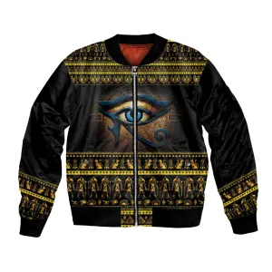 Ancient Egypt Eye Of Ra Bomber Jacket Sun To The Egyptians LT14