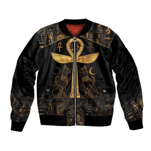 Ankh with Eye of Horus Bomber Jacket Ancient Egypt Culture LT9