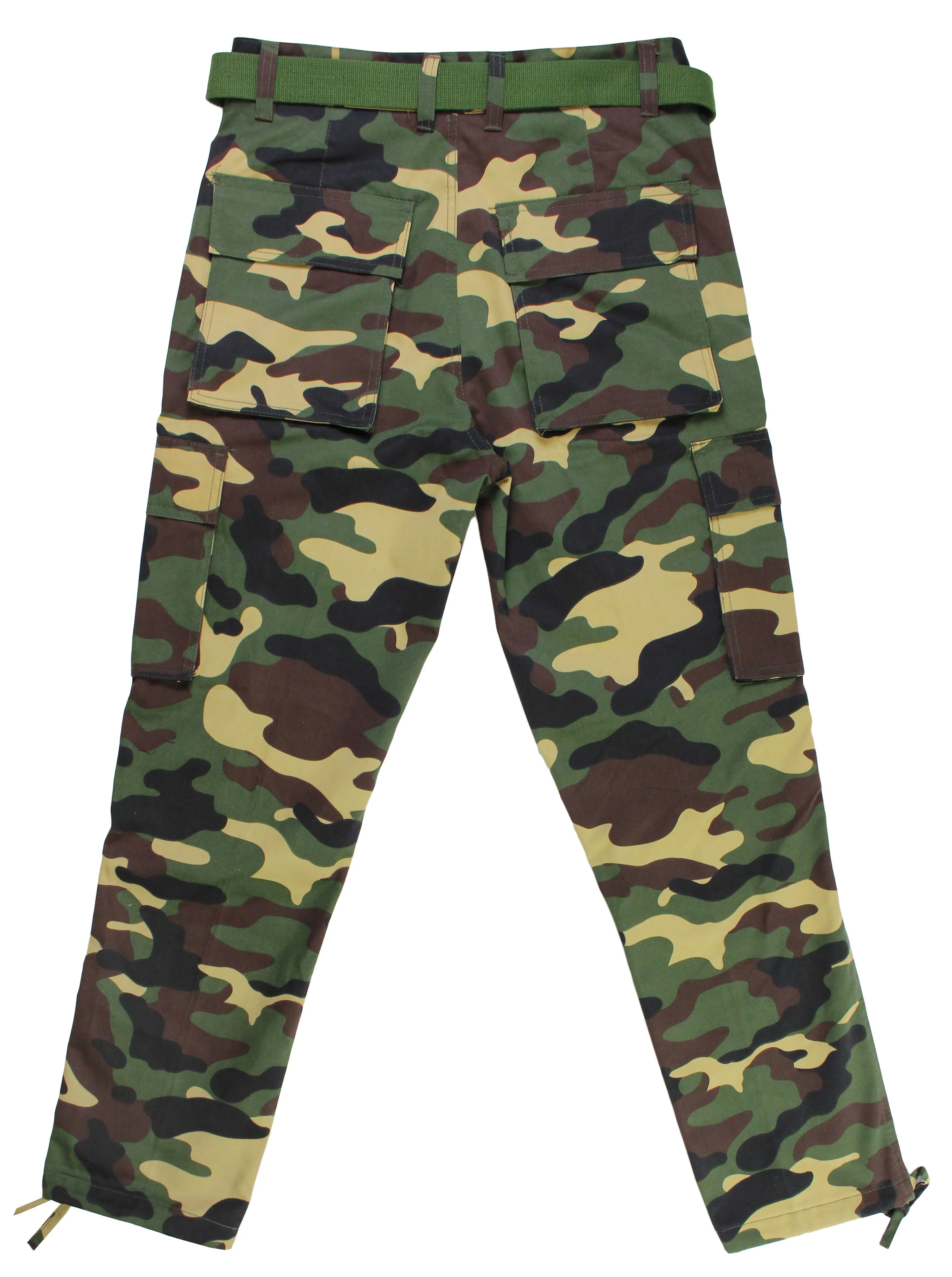 AP13122: Camo Cargo Pants With Belt