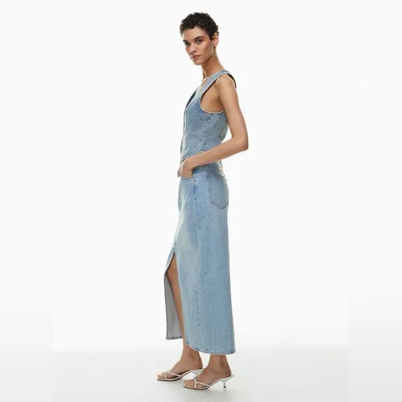 Aritzia Denim Forum The '90s Vintage Maxi Denim Skirt
