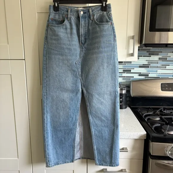 Aritzia Denim Forum The '90s Vintage Maxi Denim Skirt