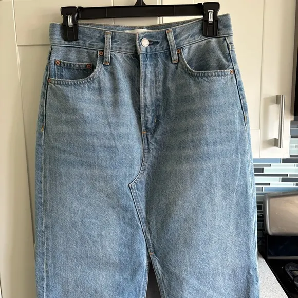 Aritzia Denim Forum The '90s Vintage Maxi Denim Skirt