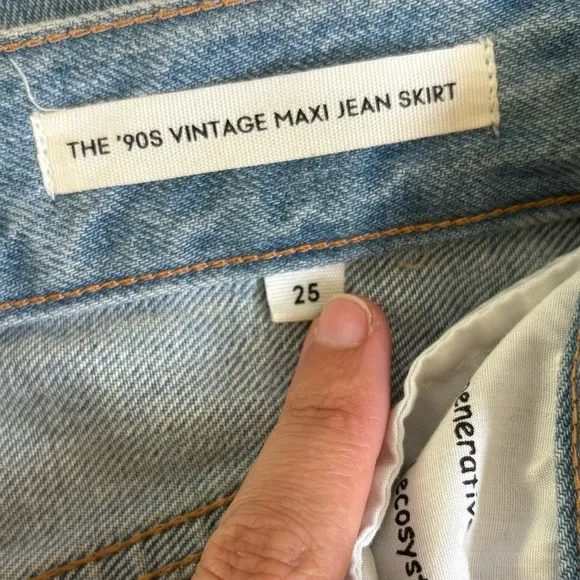 Aritzia Denim Forum The '90s Vintage Maxi Denim Skirt