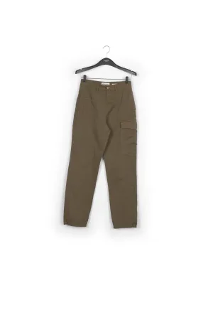 Army green cotton cargo pants