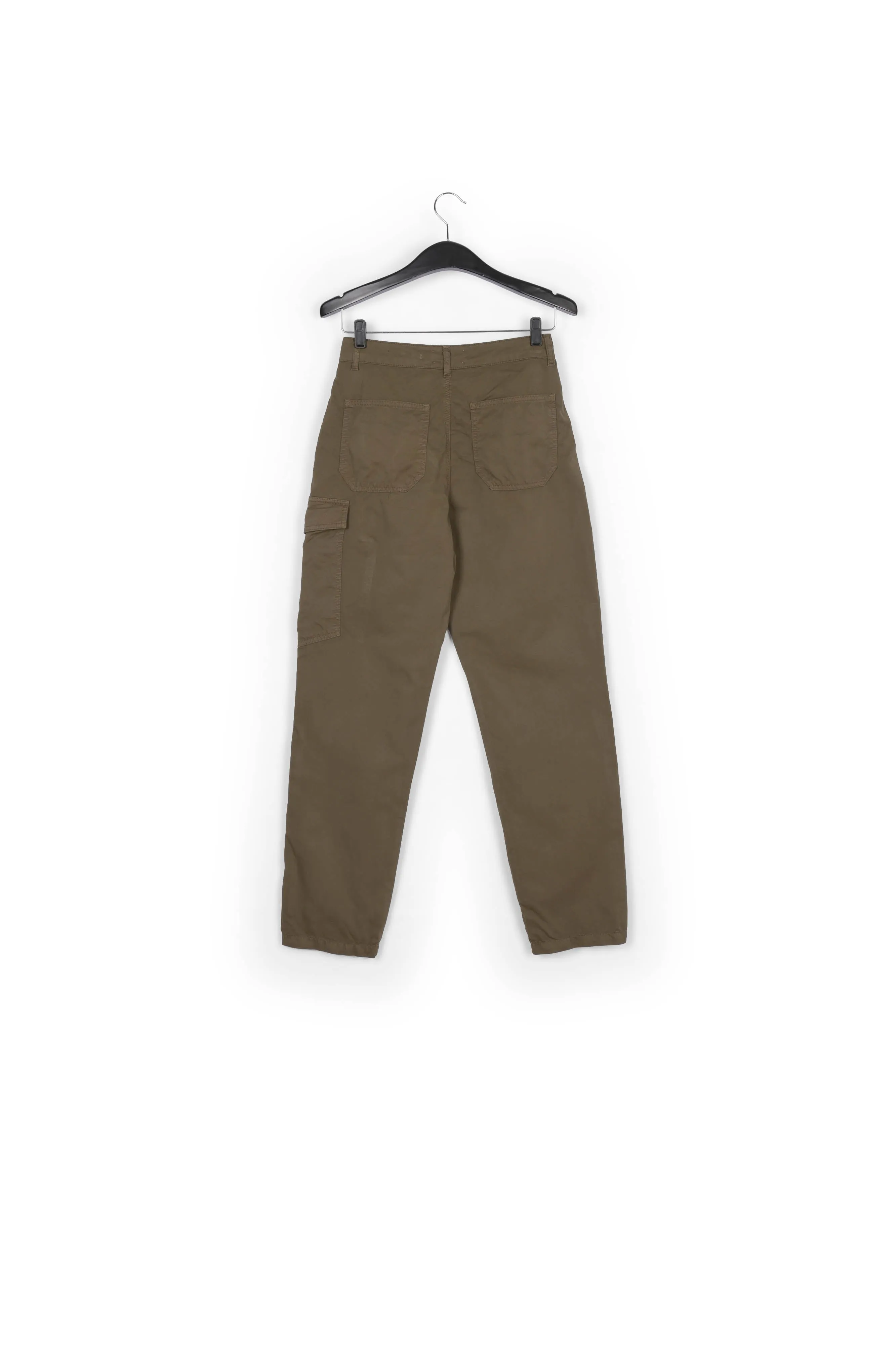 Army green cotton cargo pants