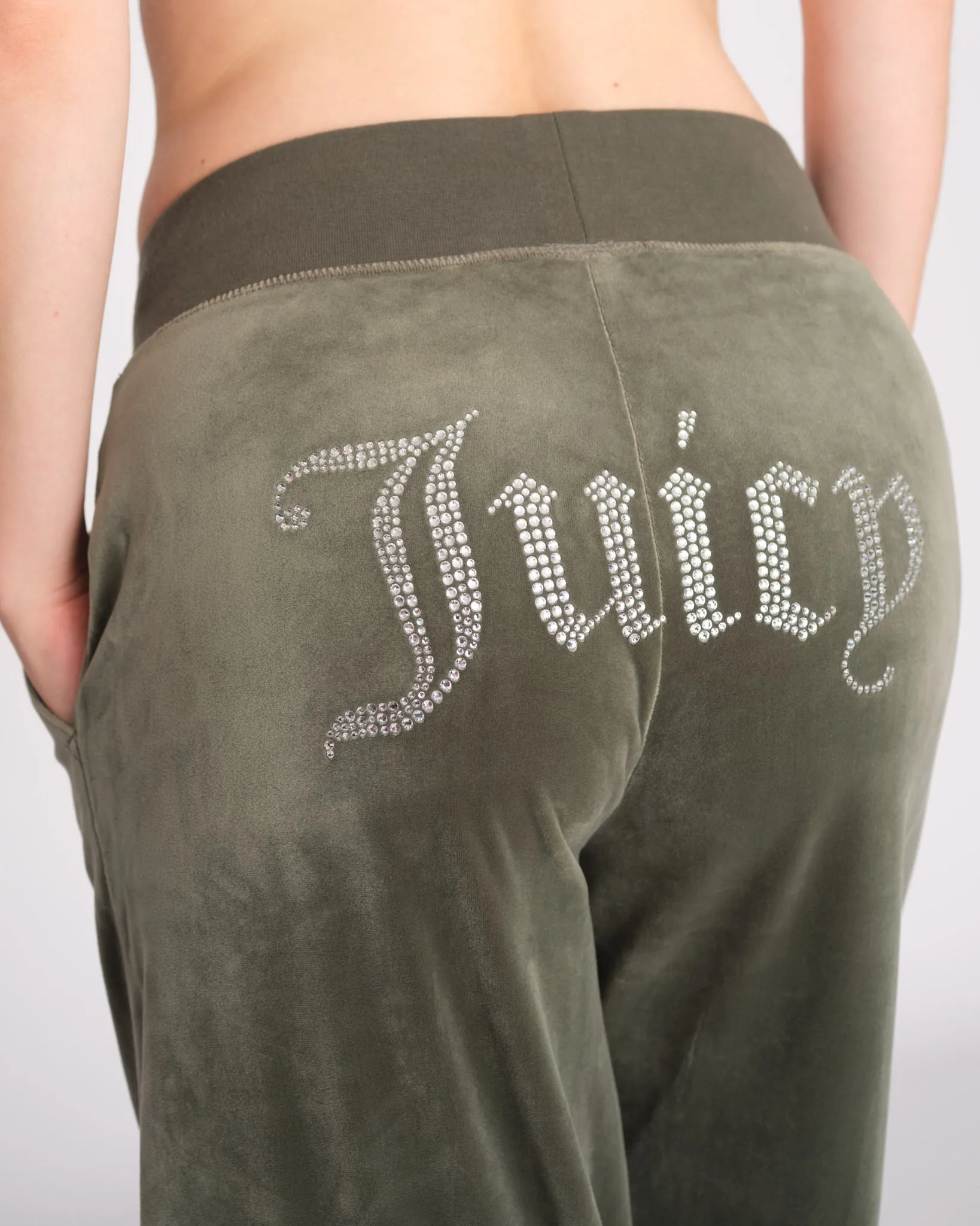 Audrey Cargo Classic Velour Trouser Thyme