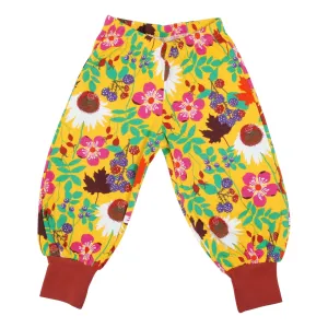 Autumn Flowers - Yellow Baggy Pants - 2 Left Size 10-12 & 12-14 years
