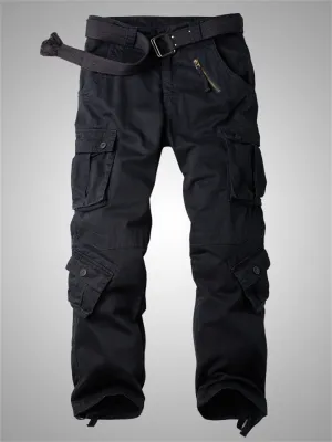 Autumn Multi Pockets Pure Cotton High Quality Cargo Pants for Men