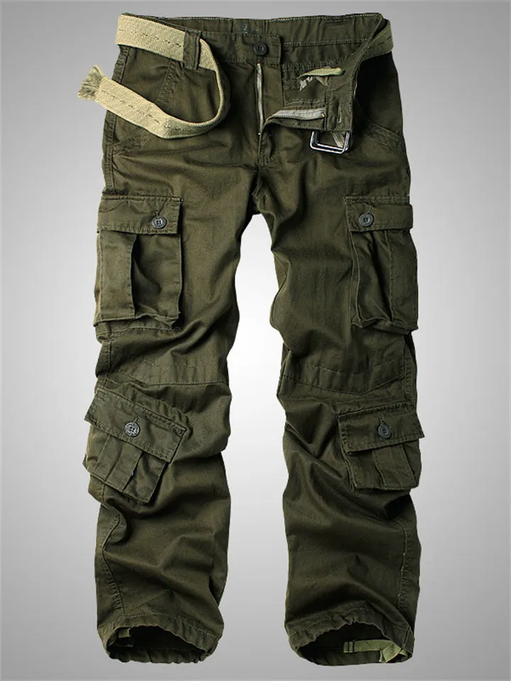 Autumn Multi Pockets Pure Cotton High Quality Cargo Pants for Men
