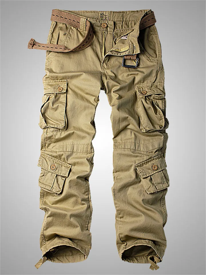 Autumn Multi Pockets Pure Cotton High Quality Cargo Pants for Men