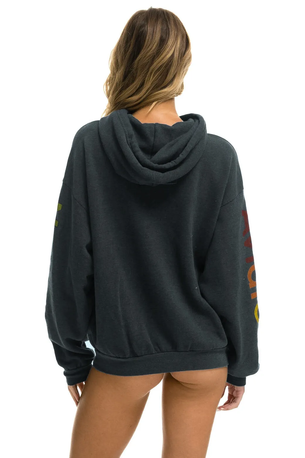 AVIATOR NATION LAGUNA BEACH RELAXED PULLOVER HOODIE - CHARCOAL
