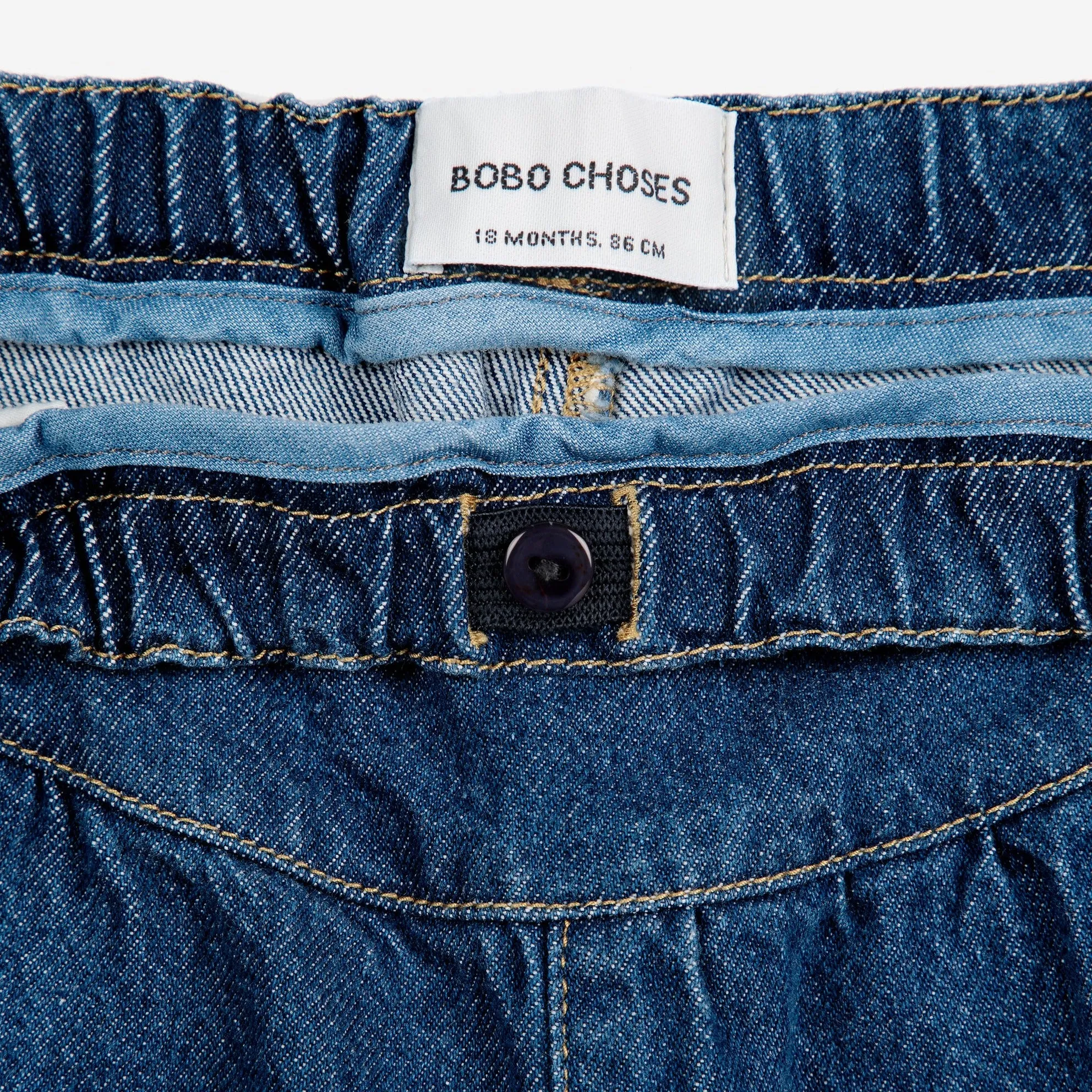 Baby Beneath The Moon Denim Baggy Pants, Navy Blue