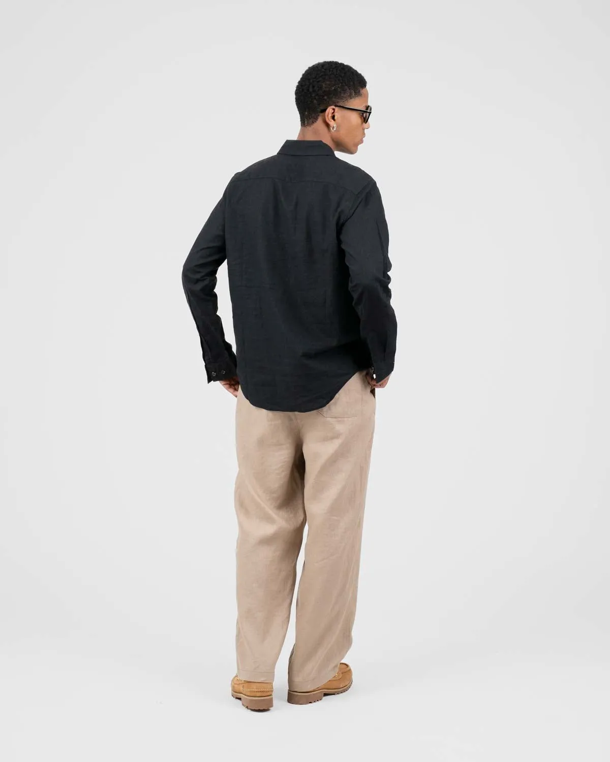 Baggy 100% Linen Pants Mocha