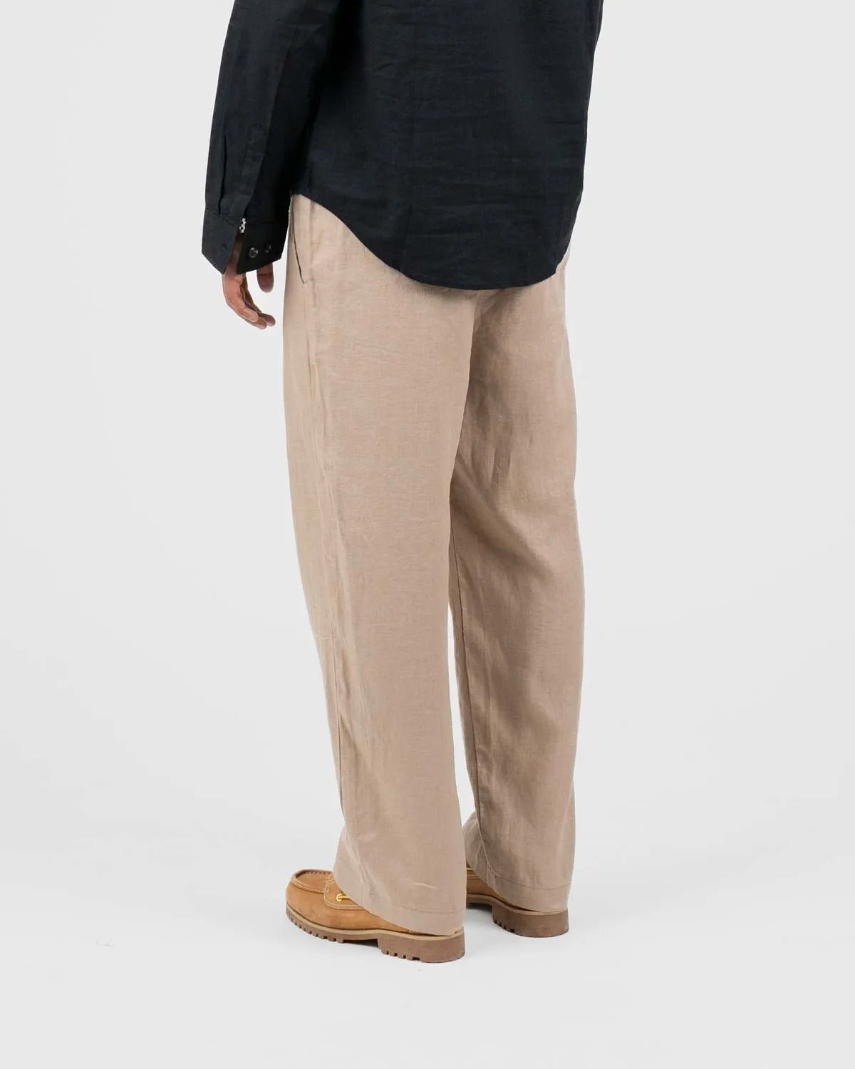 Baggy 100% Linen Pants Mocha