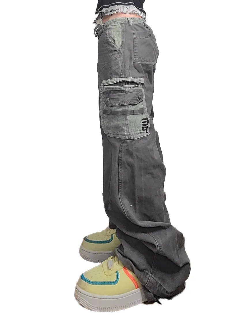 Baggy cargo kaki multipoches