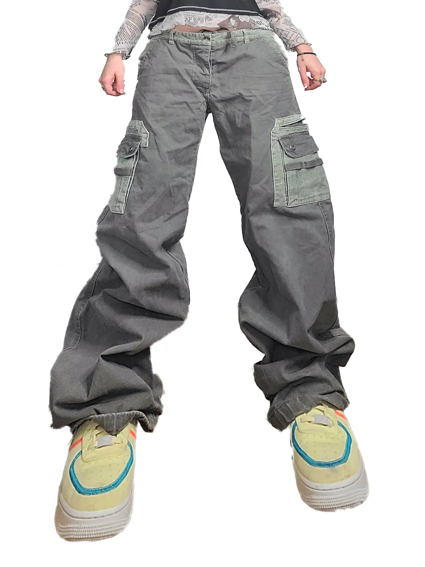 Baggy cargo kaki multipoches