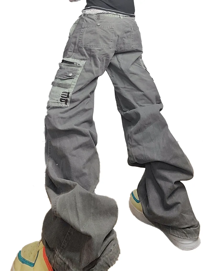 Baggy cargo kaki multipoches