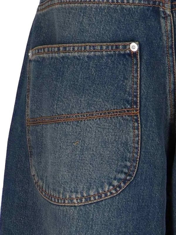 Baggy Cotton Denim Pants
