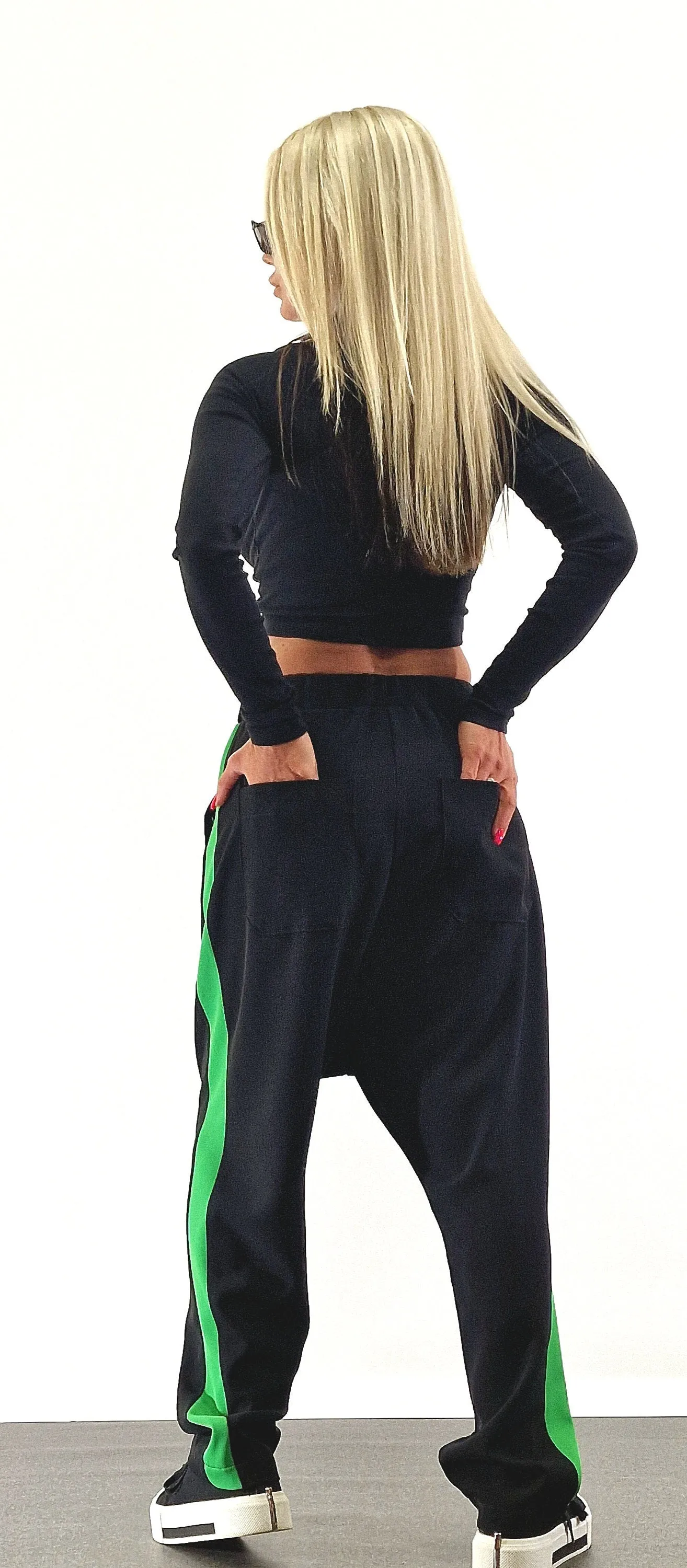 Baggy Pants, Harem Pants, Loose Drop Crotch Pants, Gipsy Pants, Avant-garde Pants, Extravagant Harem Pants, Black Pants