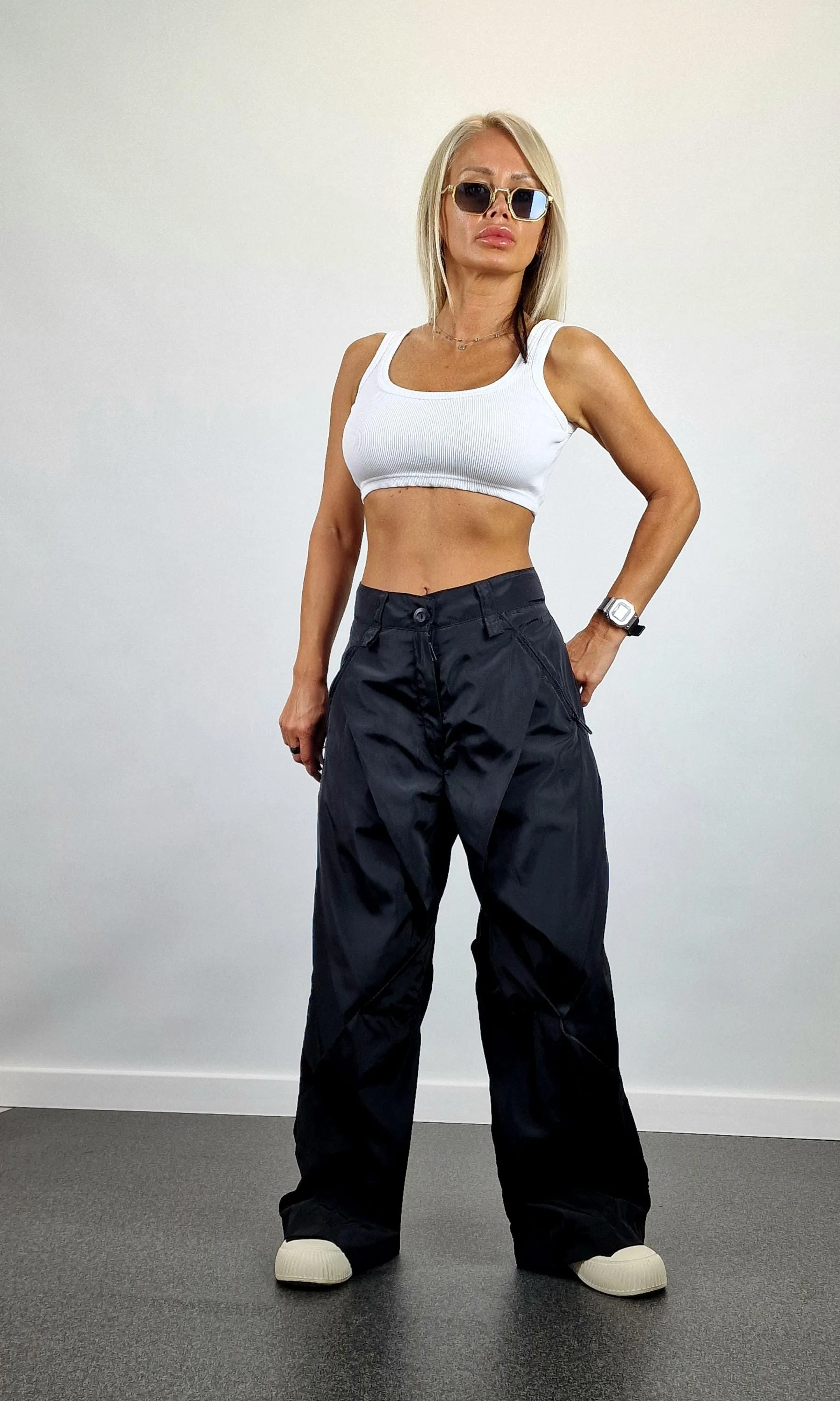 Baggy Pants, Loose Drop Crotch Pants, Steam punk Pants, Loose Trousers, Maxi Pants, Extravagant Pants, Gaucho pants, Black Trench Pants