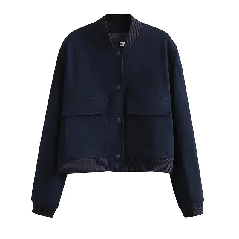 Baseball Aviator Cropped Bomber Jackets