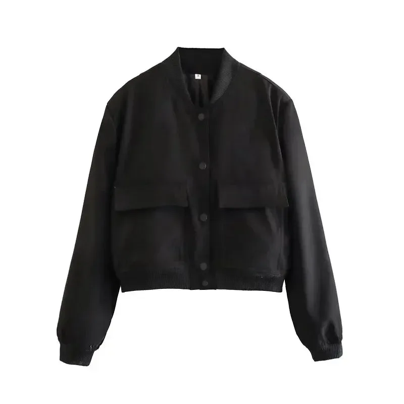 Baseball Aviator Cropped Bomber Jackets