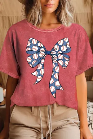 Baseball Coquette Bow Tee