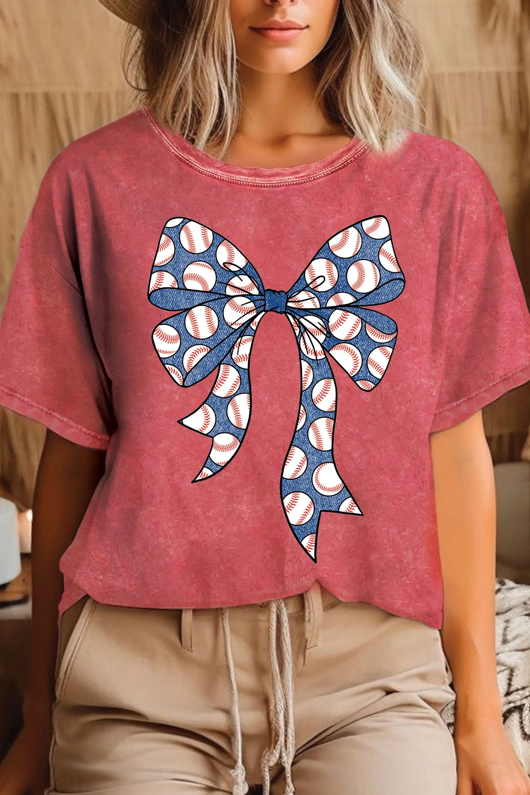 Baseball Coquette Bow Tee