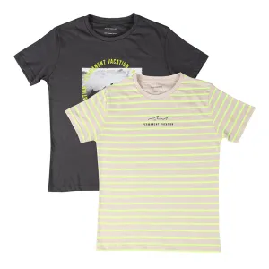 Beige & Grey T-Shirts Set