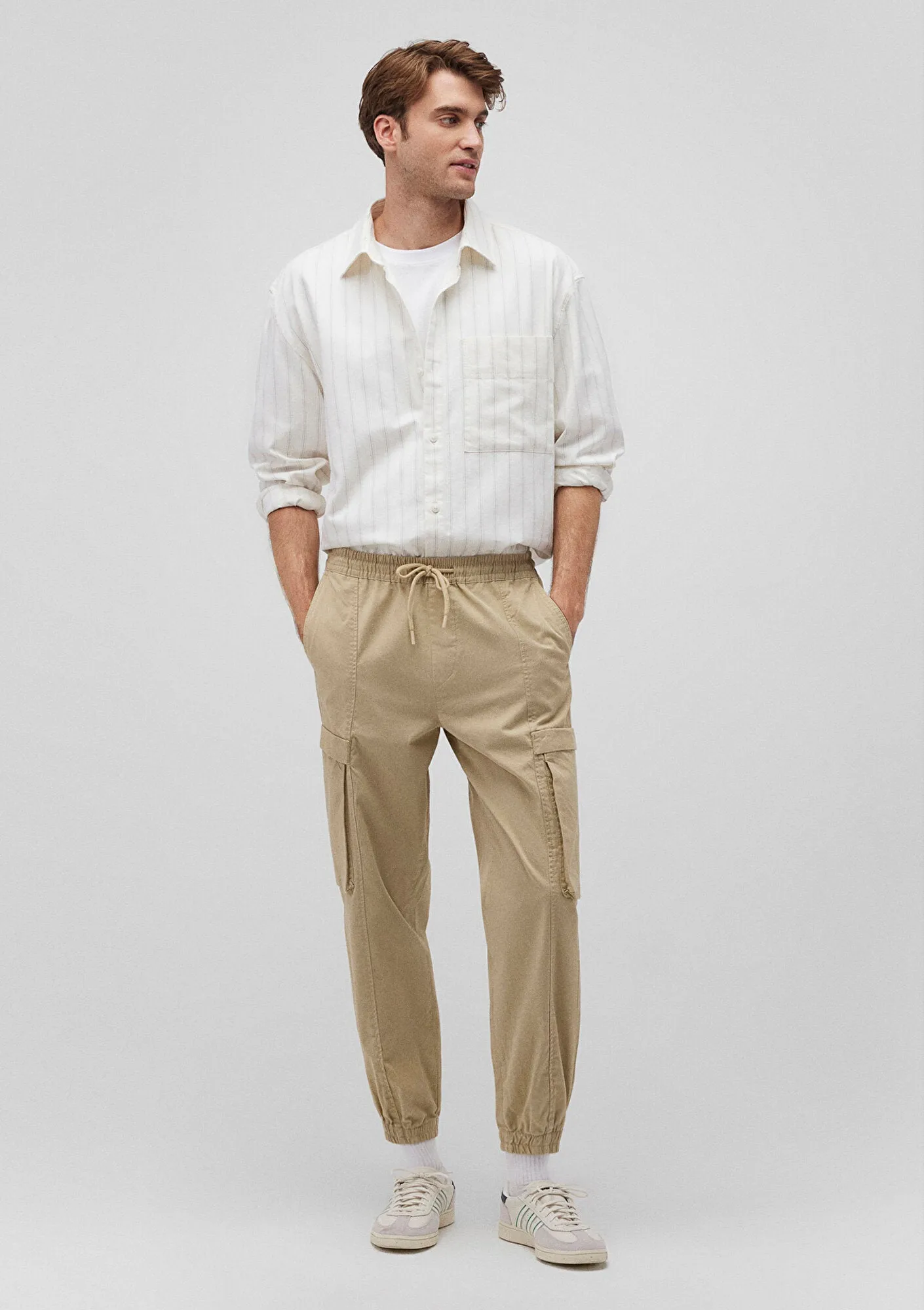 Beige Cargo Pants