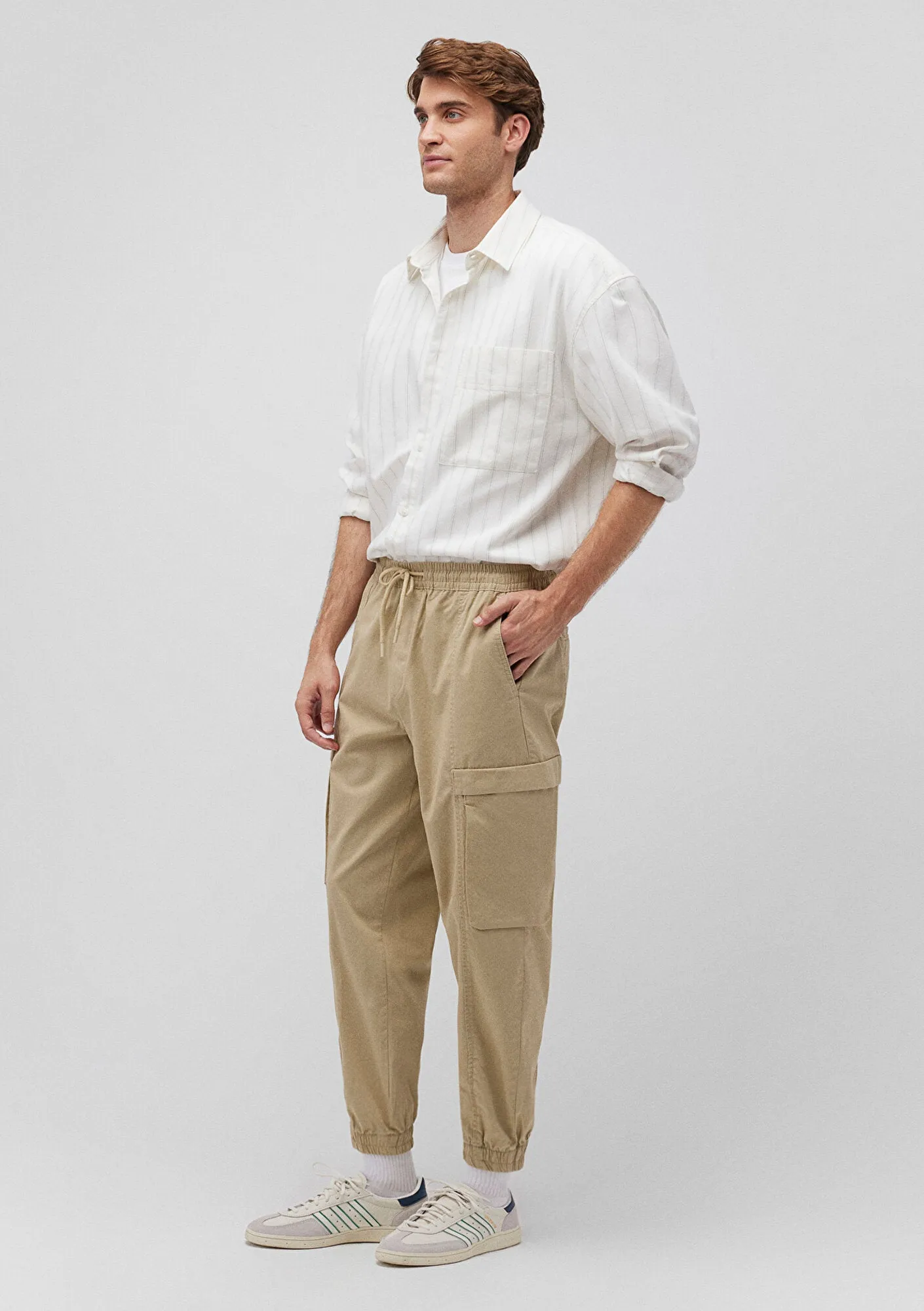 Beige Cargo Pants