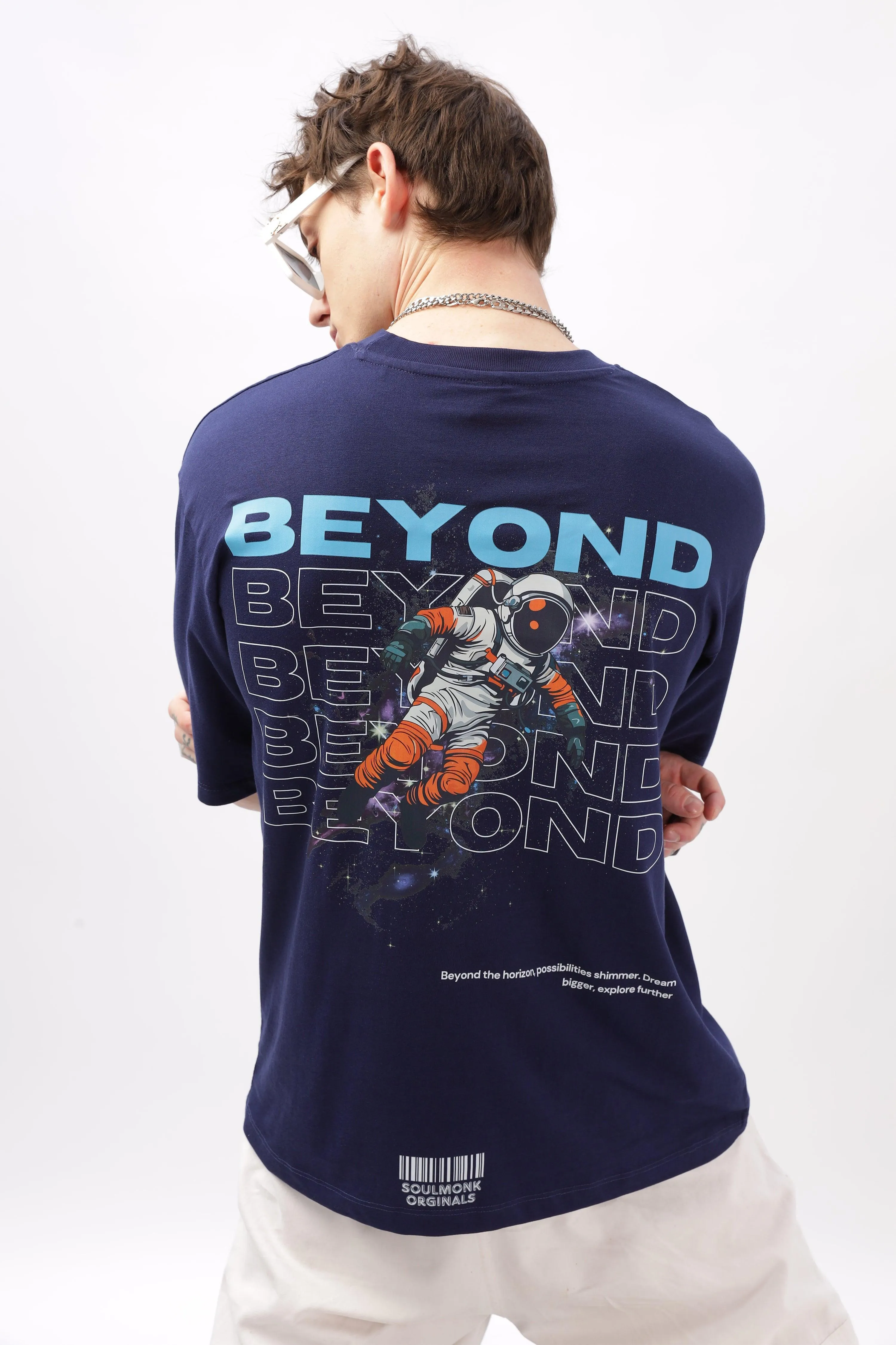 Beyond Navy Blue Oversized T-shirt