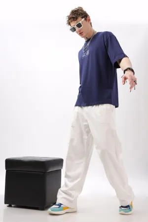 Beyond Navy Blue Oversized T-shirt