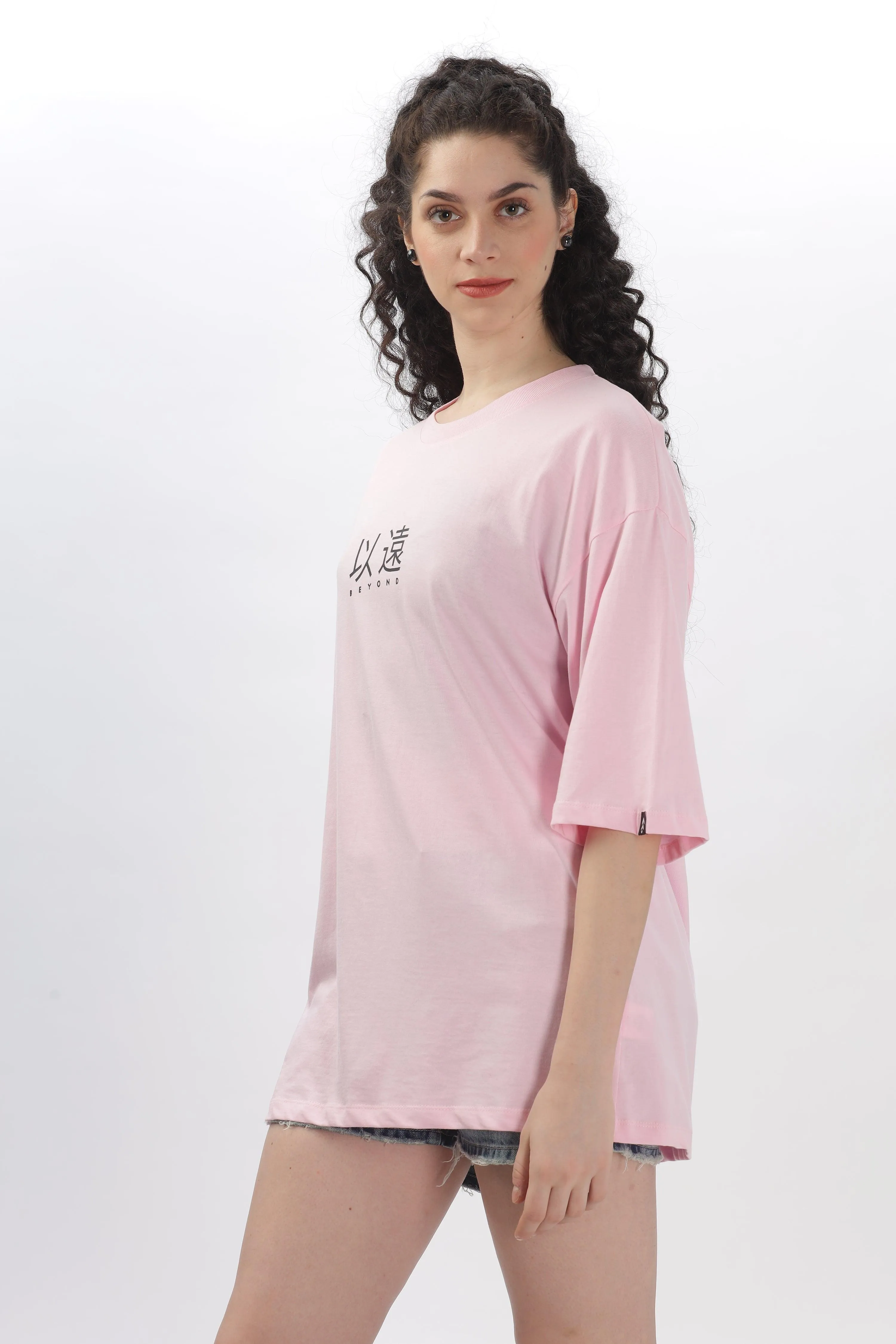 Beyond Soft Pink Oversized T-shirt