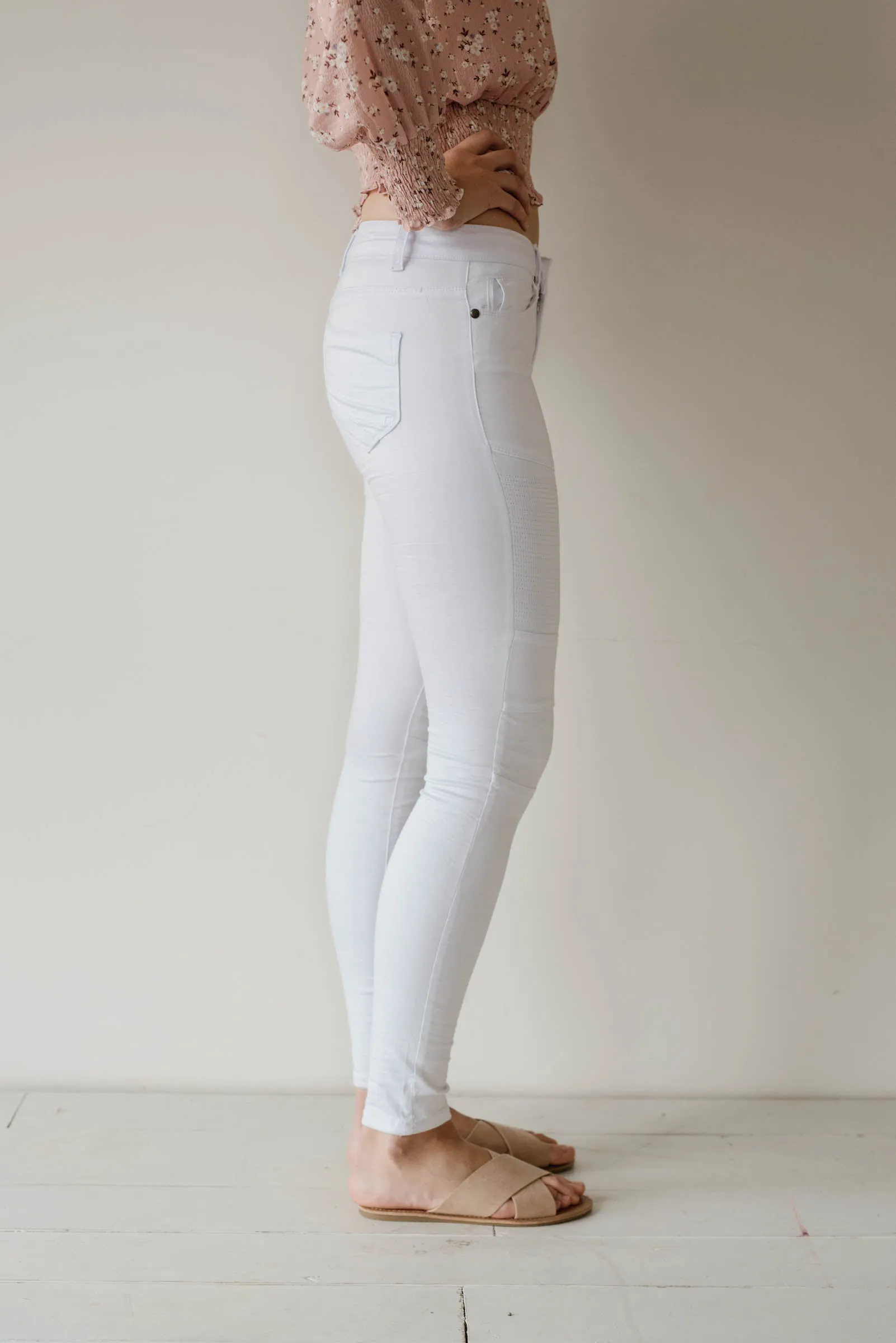 Biker Jean - White
