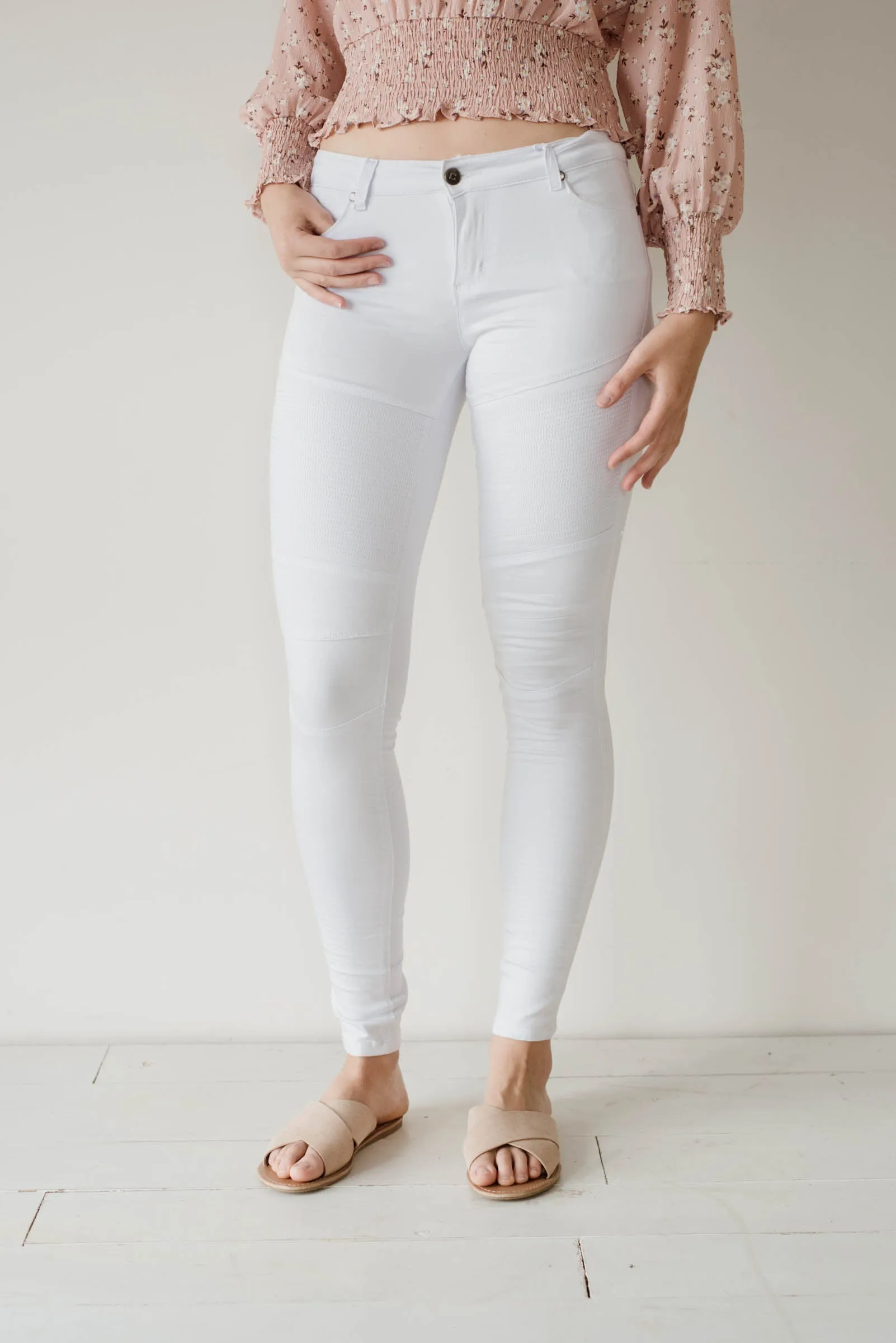 Biker Jean - White