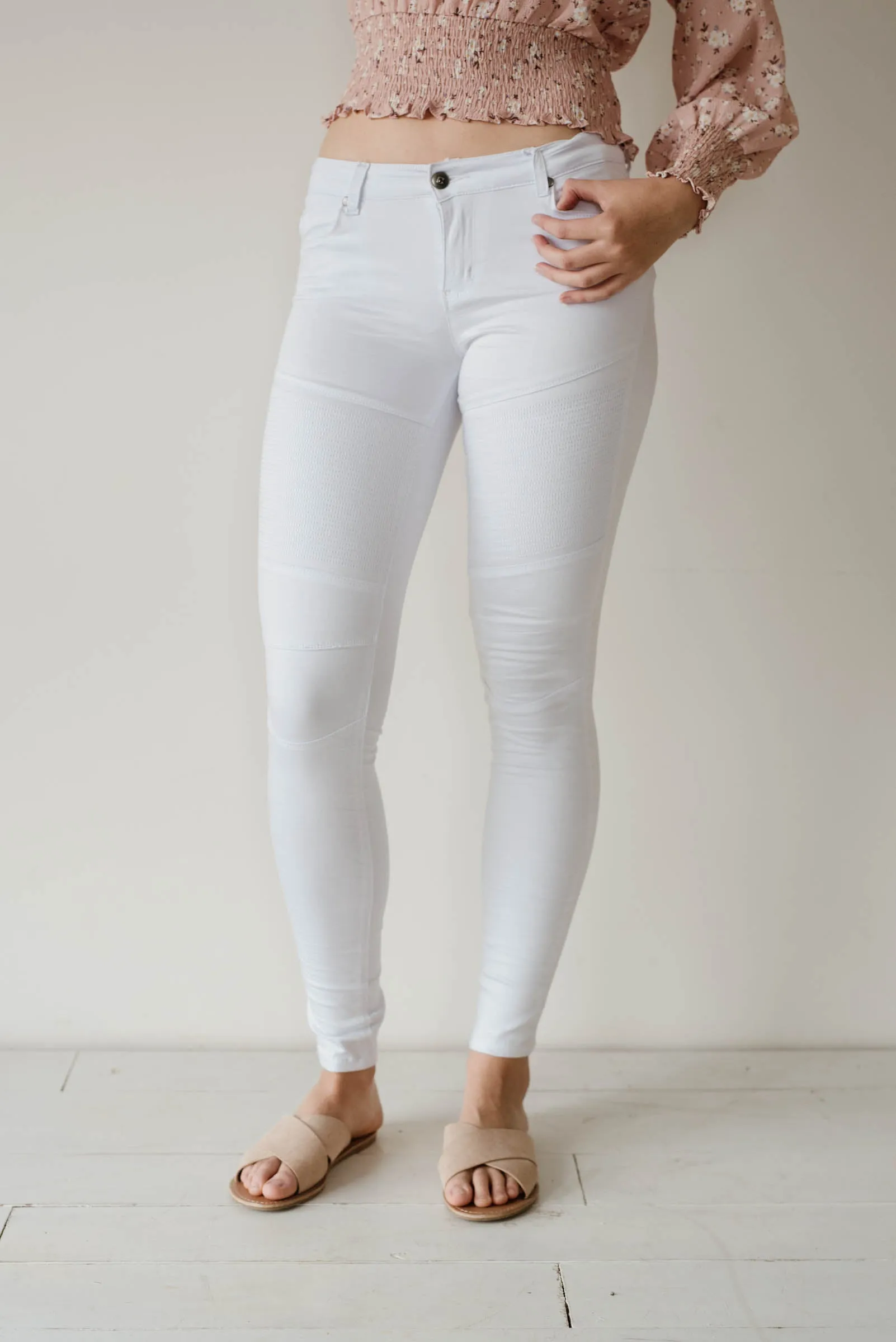 Biker Jean - White
