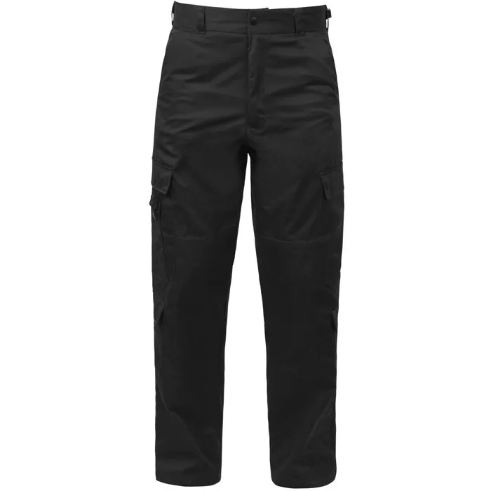 Black - 9 Pocket EMT Pants - Polyester Cotton Twill - Cargo Work Trousers - Mens