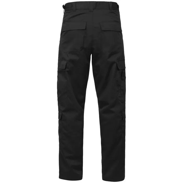 Black - 9 Pocket EMT Pants - Polyester Cotton Twill - Cargo Work Trousers - Mens