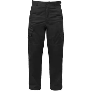 Black - 9 Pocket EMT Pants - Polyester Cotton Twill - Cargo Work Trousers - Mens