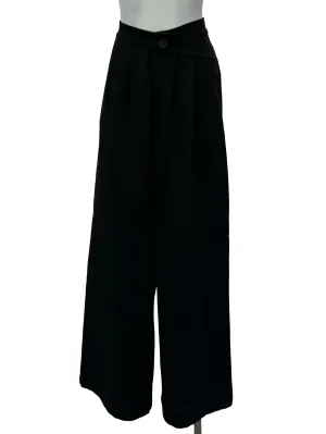 Black Baggy Buttoned Pants