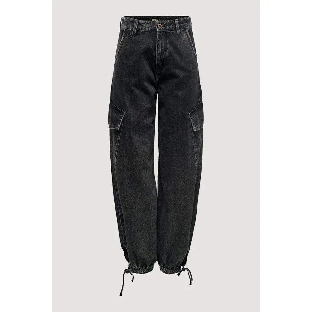 Black Cotton Jeans & Pant