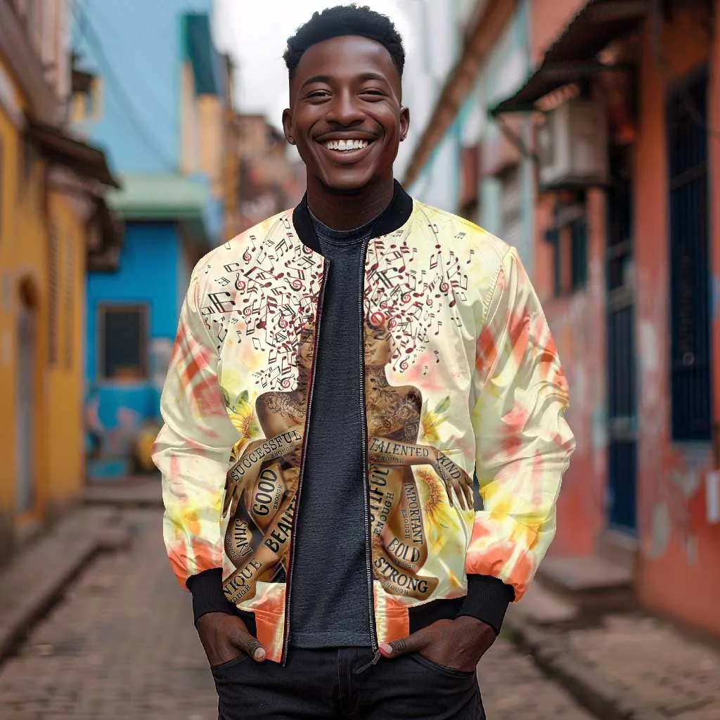 Black Queen Tie Dye Bomber Jacket DT02