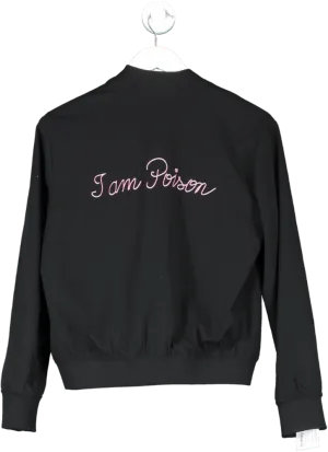 Black "i Am Poison" Embroidered Bomber Jacket  - DIOR PR Rare Item UK XS