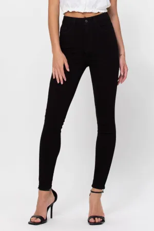 Black Stretch High Rise Ankle Skinny